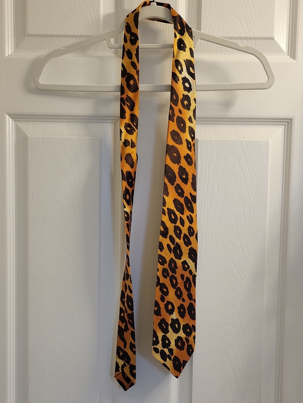 Leopard Print Mens Tie Yellow/Gold Brown No Tags